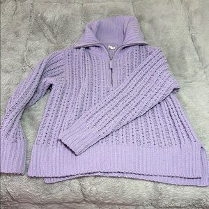 aerie knit quarter zip